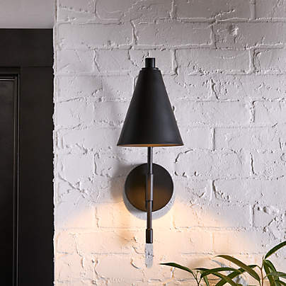 Lisse Black Indoor/Outdoor Wall Sconce Light