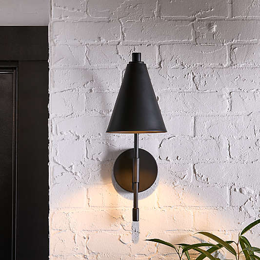 Lisse Black Indoor/Outdoor Wall Sconce Light