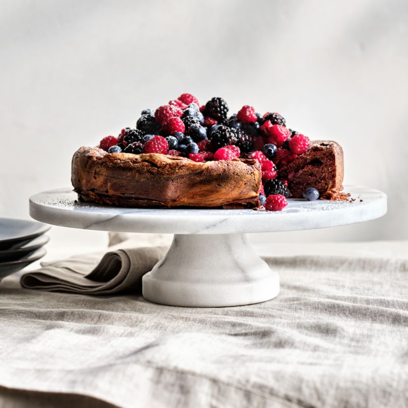 French Kitchen Marble Cake Stand - image 1 of 4