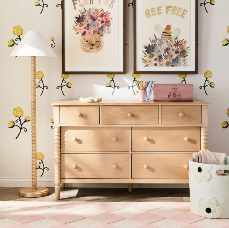 Jenny Lind Maple Wood Wide Kids Dresser and Changer Table Topper - image 6 of 16