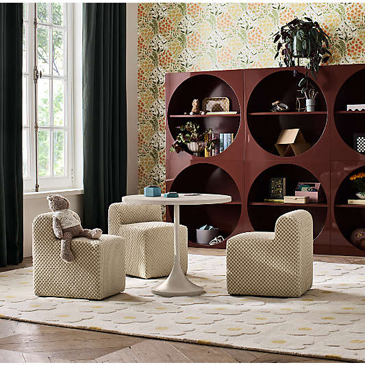 Twiggy 90" Modular Glossy Deep Red Kids Open Bookcases, Set of 6