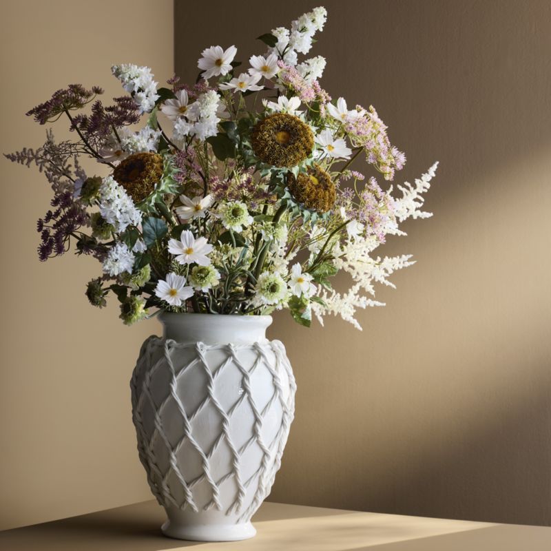 Corda Large White Ceramic Rope Vase 20" - image 2 of 5