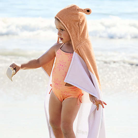 Crab Organic Cotton Hooded Baby Beach Towel