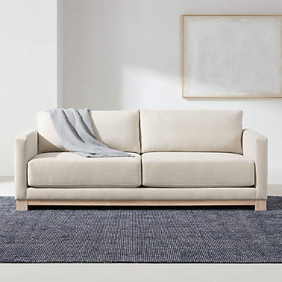 Gather Wood Base Bench Sofa 89"