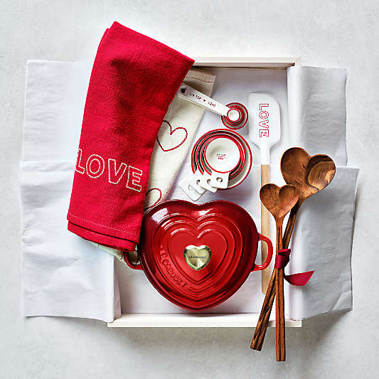 "LOVE" White Silicone and Wood Scraper Spatula