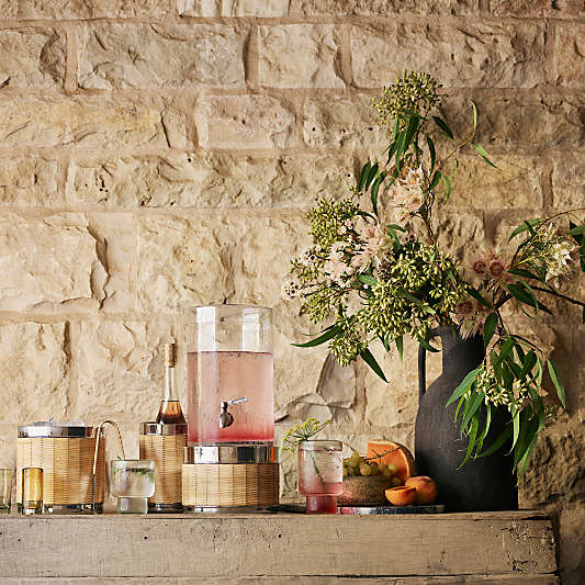 Amici Wicker Drink Dispenser Stand
