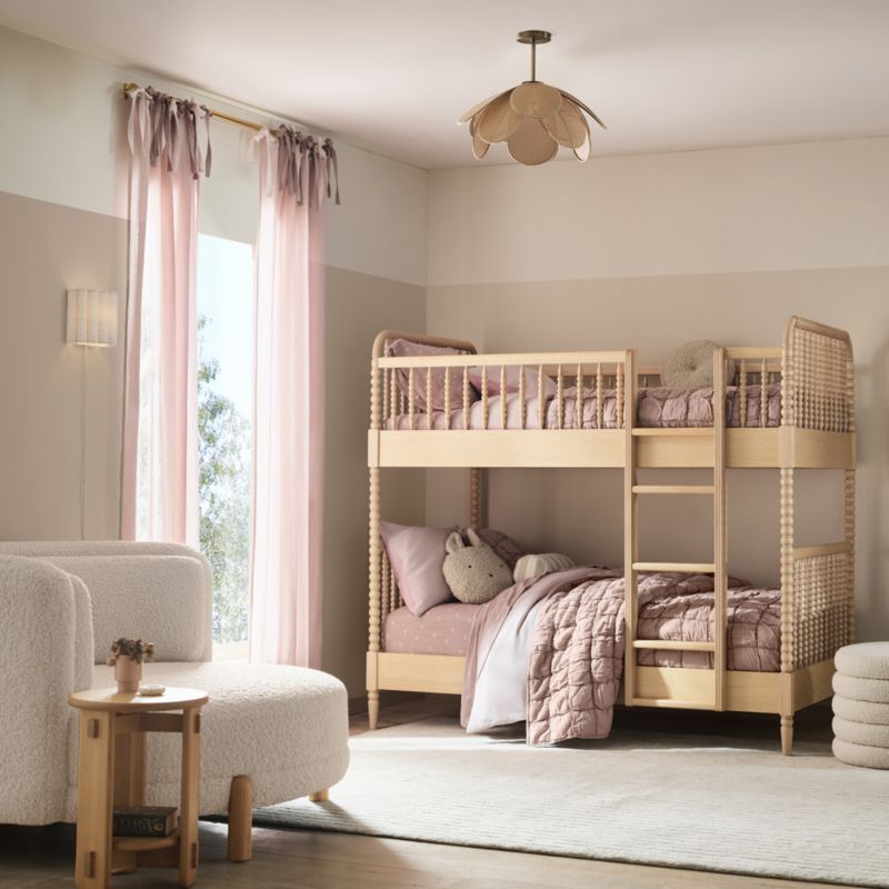 Jenny Lind Maple Wood Spindle Kids Twin Bunk Bed - image 2 of 5