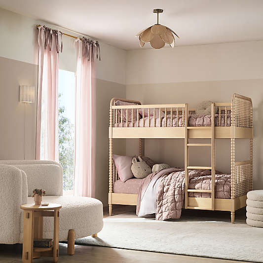 Jenny Lind Maple Wood Spindle Kids Twin Bunk Bed