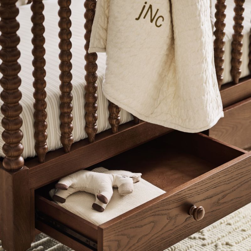 Jenny Lind Heirloom Deep Brown Wood Convertible Storage Crib - image 4 of 14