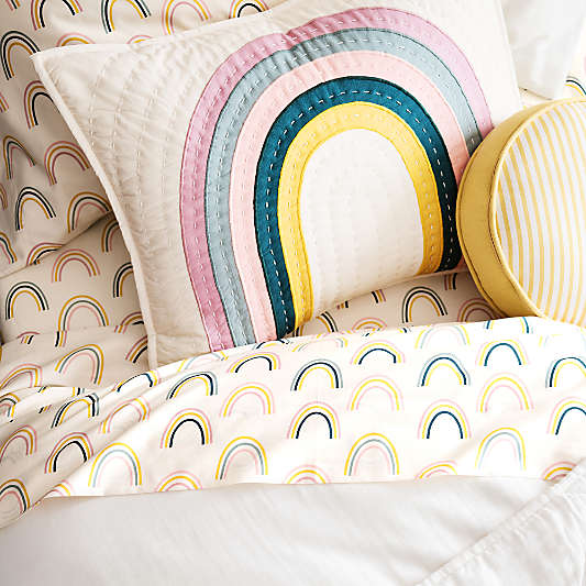 Stay Cool Asha Rainbow 100% Organic Cotton Toddler Sheet Set