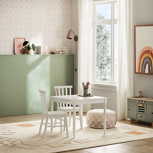 Shore White Wood Kids Play Chair
