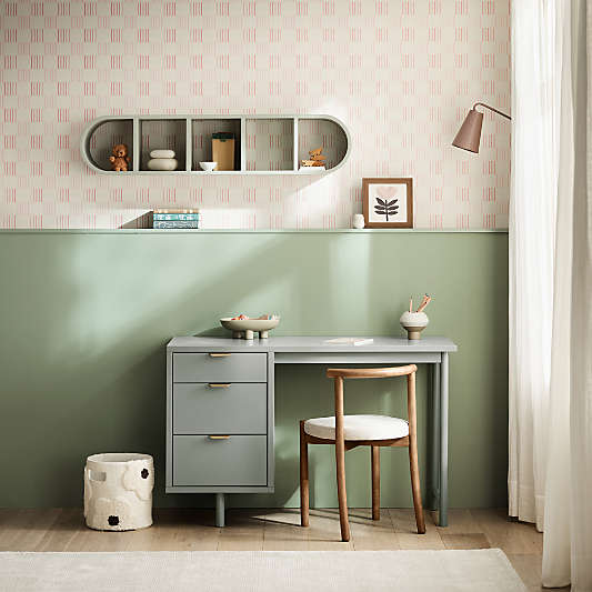 Mallory 11" Kids Large Sage Green Wall Shelf