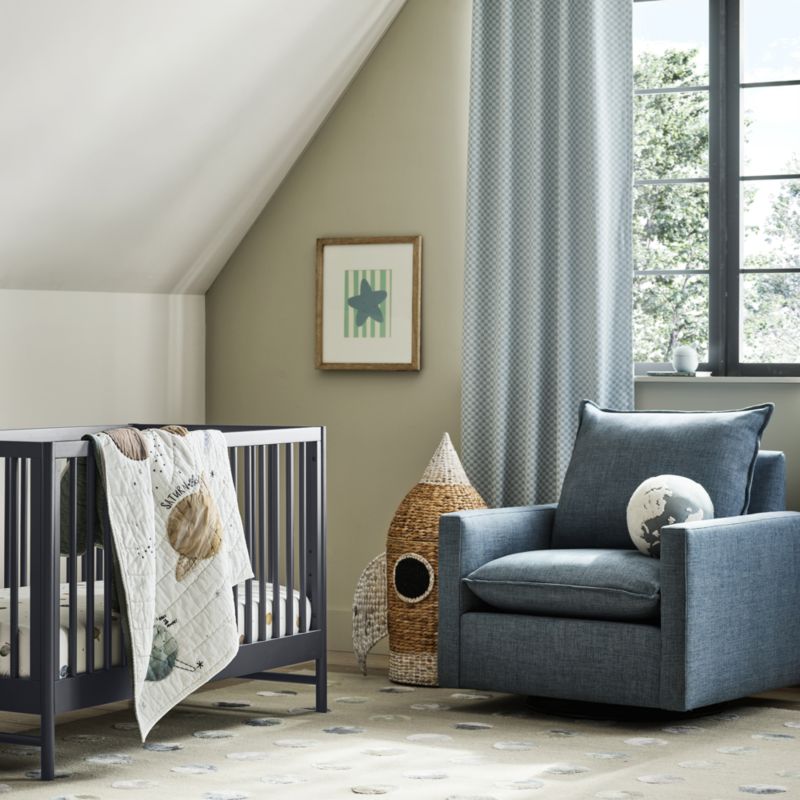 Classic Navy Blue Wood Convertible Crib - image 4 of 12