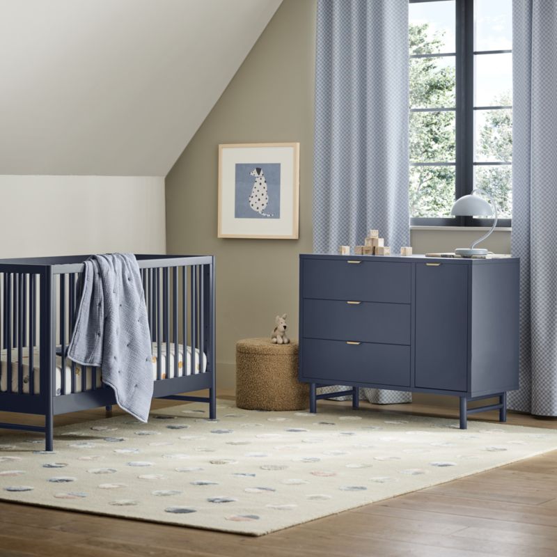 Multi Dot Cool Colorway Wool and Viscose Kids Area Rug 6'x9' - image 2 of 7