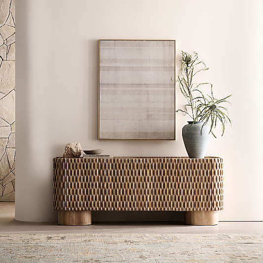 Esselen 78" White Oak Storage Media Console