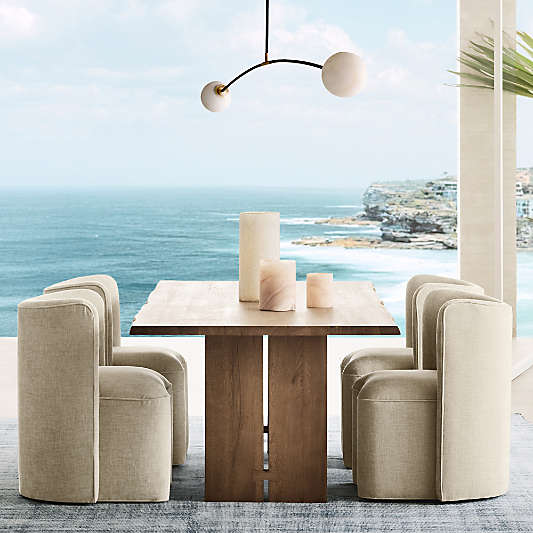 Dakota 85" Solid Oak Wood Dining Table