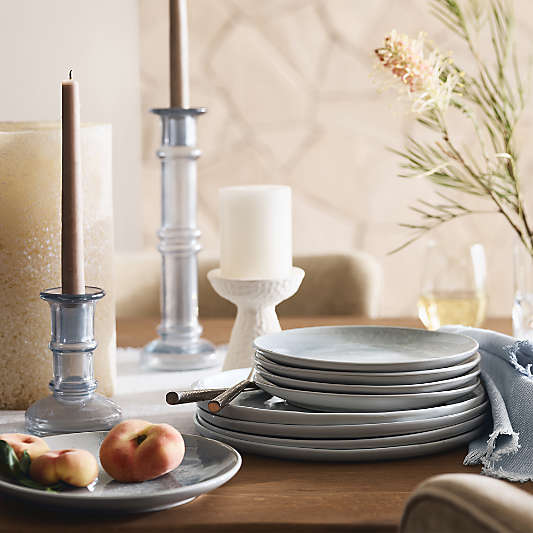 Kati Blue Glass Taper Candle Holders