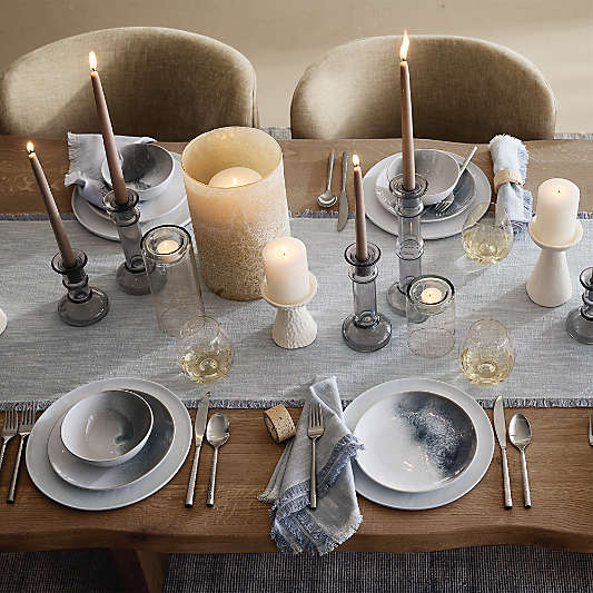 Wiluna White Ceramic Pillar Candle Holders