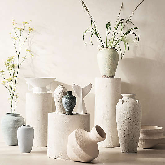 Marla White Paper Mache Vases