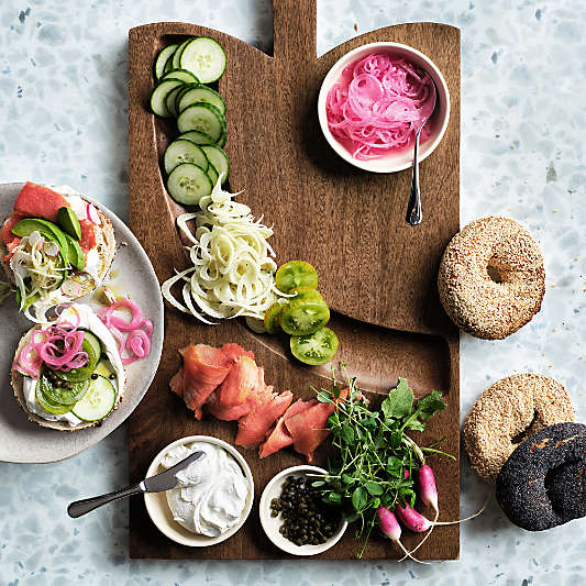 Orchard Cracker Board with 3 Ceramic Bowls