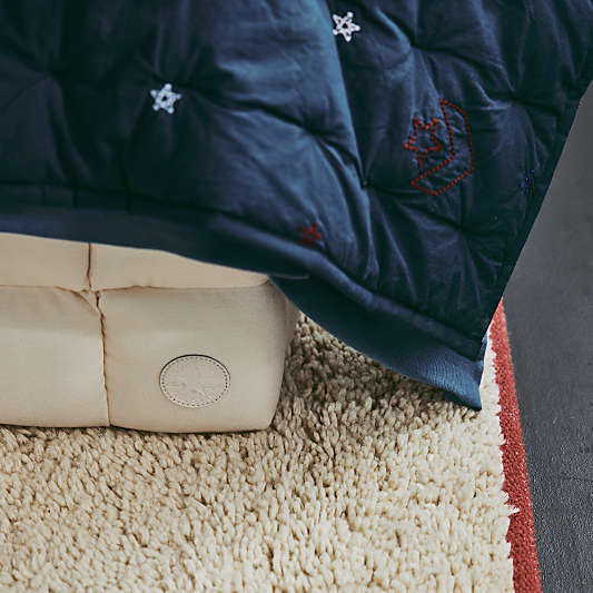 Converse Border Wool Shag Kids Area Rug 6'x9'