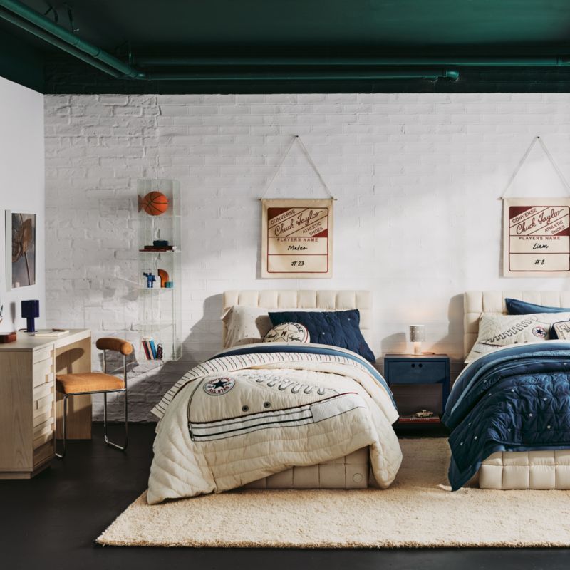 Converse Natural Puffy Canvas Kids Twin Bed - image 5 of 13