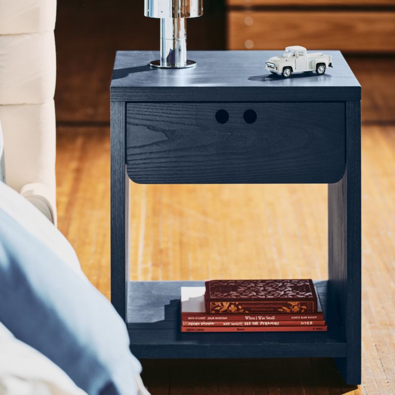 Converse Vent Dyed Navy Blue Wood Kids Nightstand with Drawer - image 4 of 9