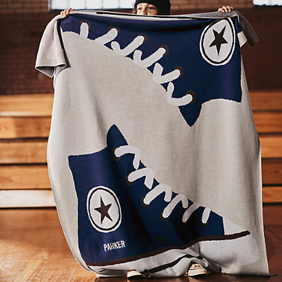 Converse Intarsia Knit Chuck Taylor Organic Cotton Kids Throw Blanket