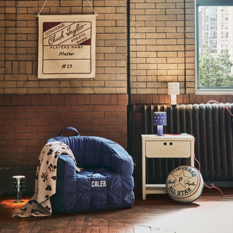 Converse Sneaker Stitch Bold Blue Kids Barrel Chair Cover - image 2 of 9