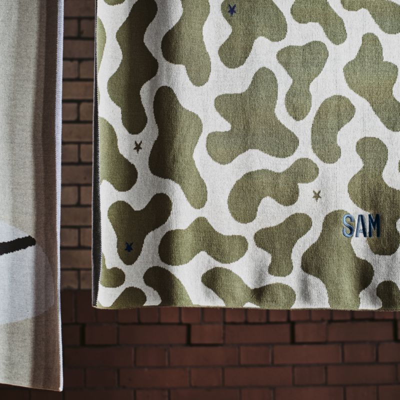 Converse Intarsia Knit Camo Organic Cotton Kids Throw Blanket - image 2 of 7