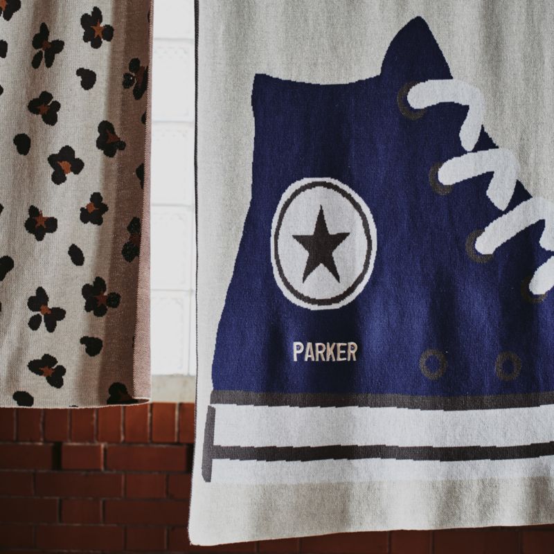 Converse Intarsia Knit Chuck Taylor Organic Cotton Kids Throw Blanket - image 5 of 11
