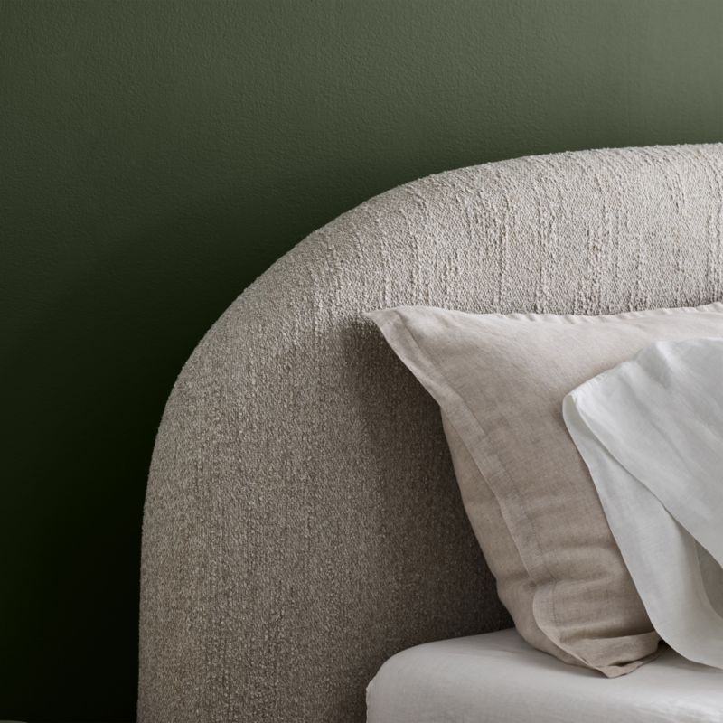 Rayna Upholstered King Headboard and Wood Bed - image 5 of 11