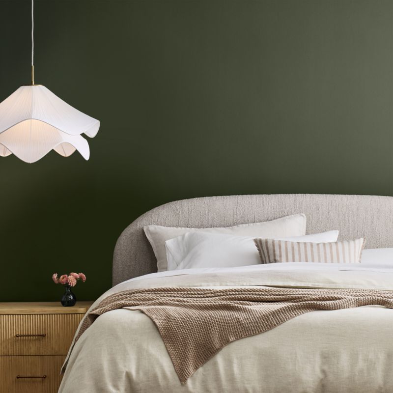 Rayna Upholstered King Headboard and Wood Bed - image 4 of 11