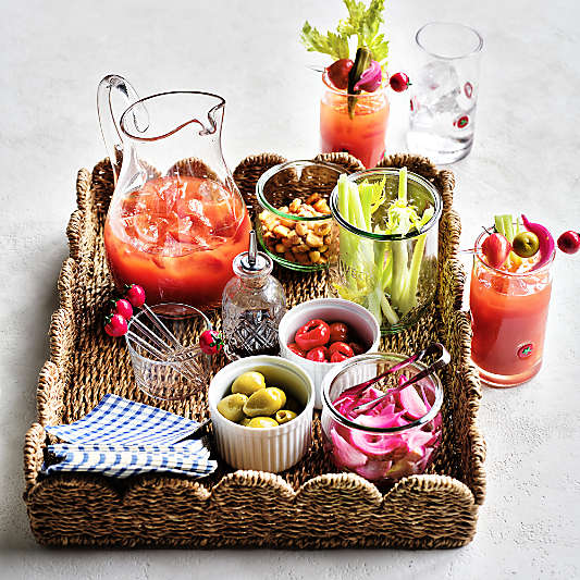 Blue Gingham Cocktail Napkins