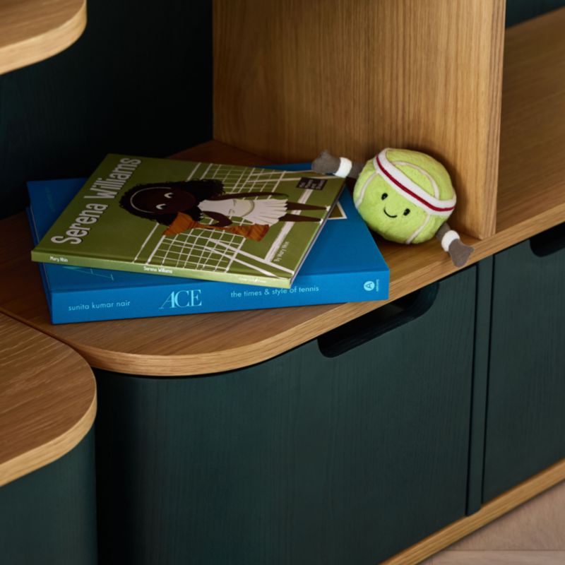 Compton Natural and Dyed Green Wood Kids Bookcase by Venus Williams - image 4 of 8