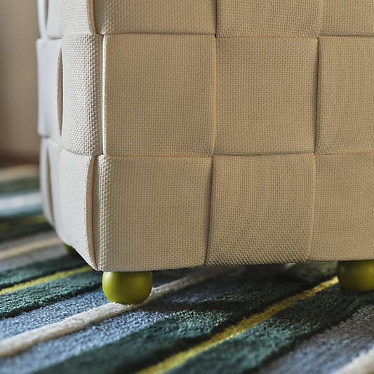 Jeu Ivory Woven Kids Ottoman by Venus Williams