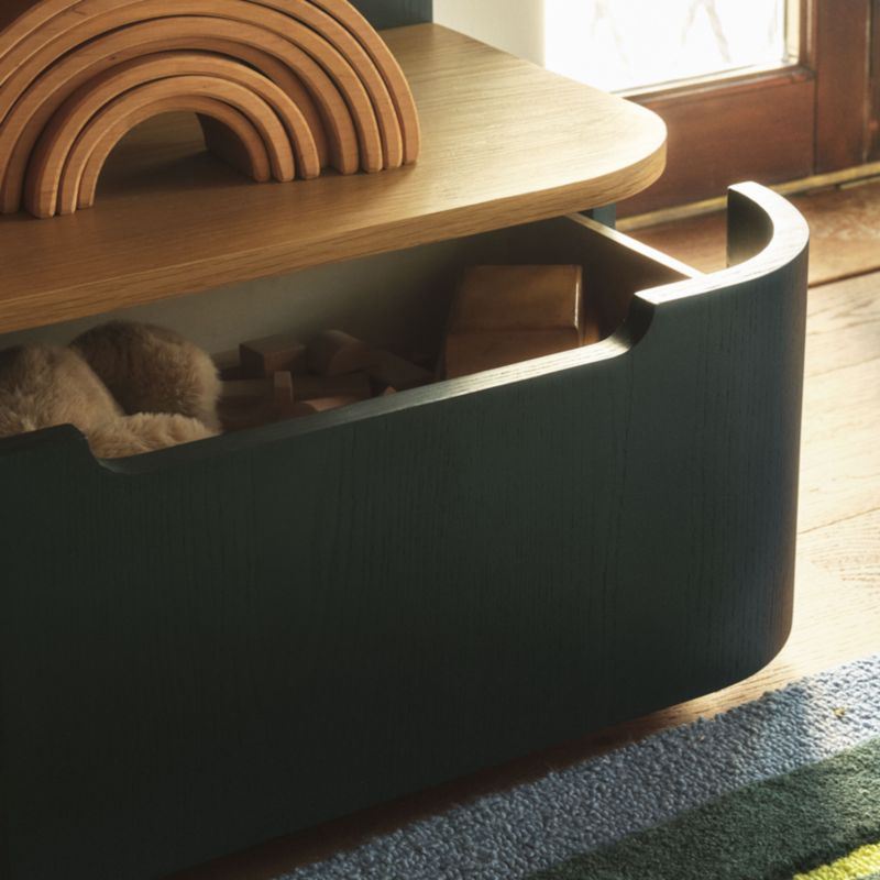 Compton Natural and Dyed Green Wood Kids Bookcase by Venus Williams - image 5 of 8
