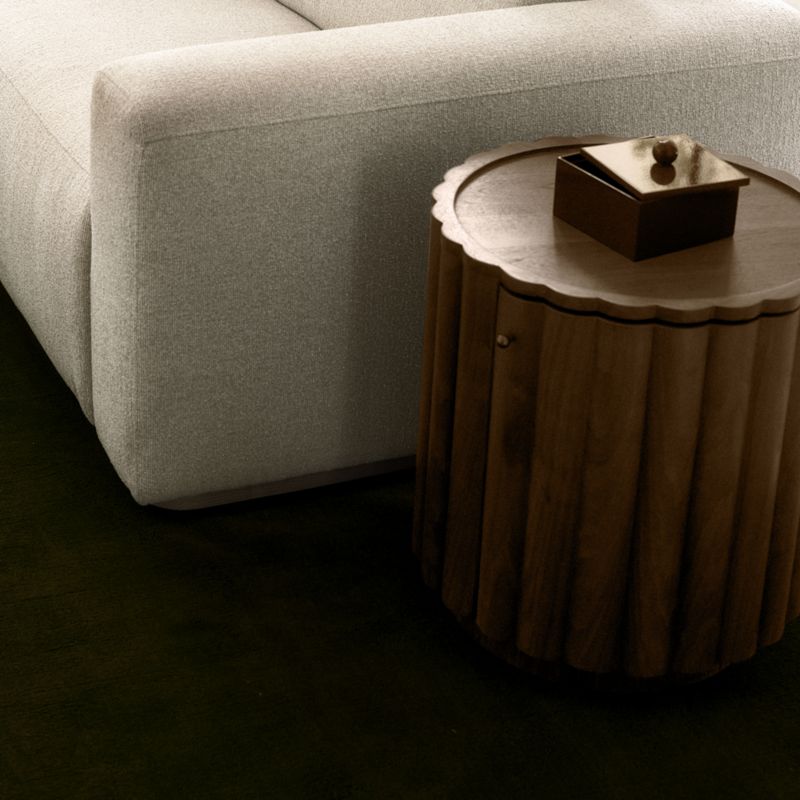 Set Point Walnut Wood Storage 20" End Table by Venus Williams - image 2 of 7