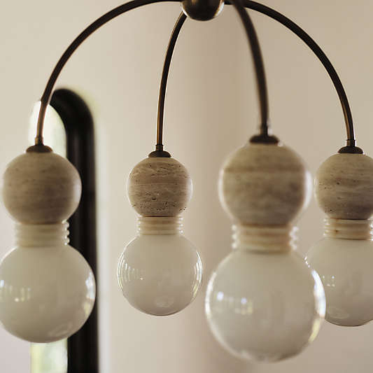 Second Serve Stone and Metal Chandelier Light by Venus Williams