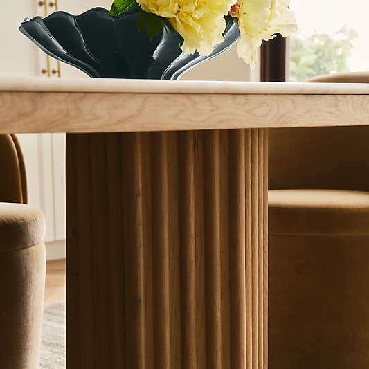 Monte Carlo 96" Marble and Oak Wood Dining Table by Venus Williams