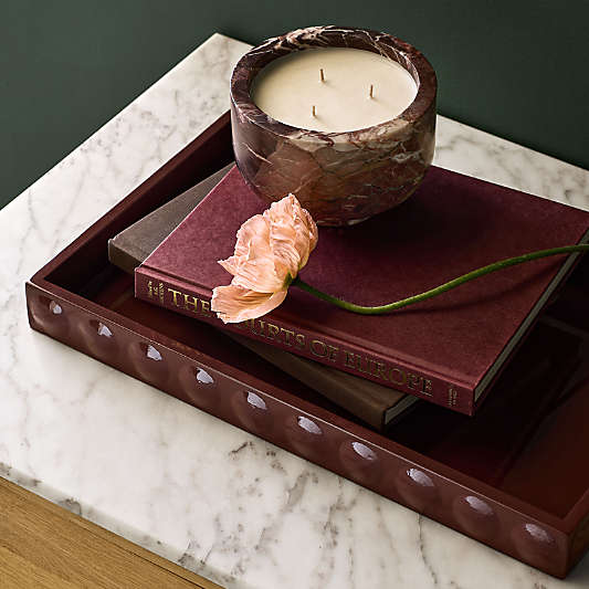 Perfect Set Burgundy Lacquer Decorative Storage by Venus Williams