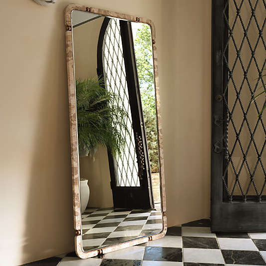 Selfie Marble and Brass Floor Mirror by Venus Williams