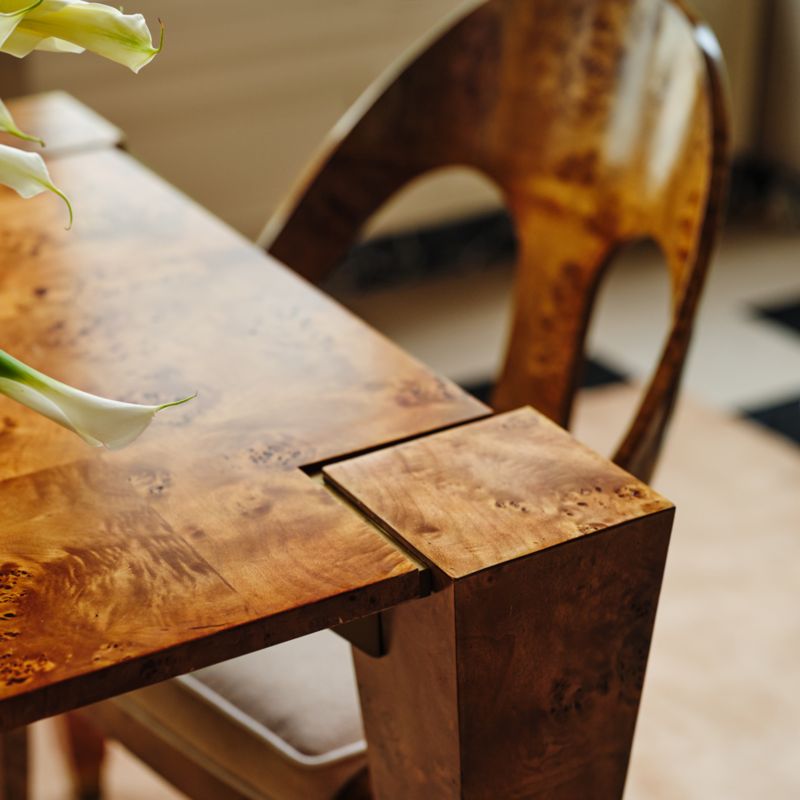 Laurent 78" Burl Wood Dining Table by Laura Harrier & Tiffany Howell - image 2 of 7