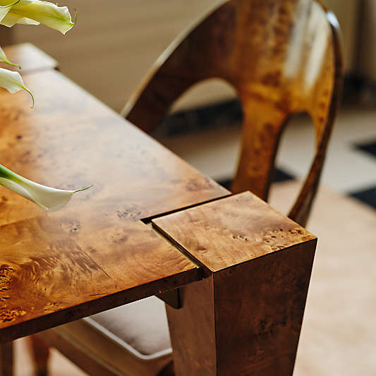 Laurent 78" Burl Wood Dining Table by Laura Harrier & Tiffany Howell