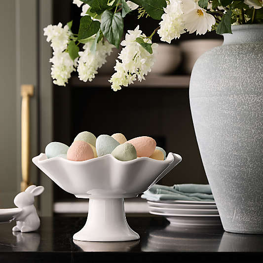 Pastel Colored Cotton Mache Decorative Easter Eggs, Set of 12