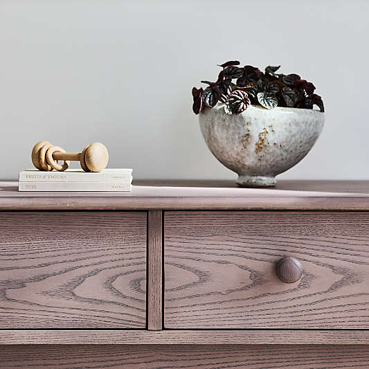 Jenny Lind 37" Dyed Lilac Rose Wood Narrow 4-Drawer Kids Dresser