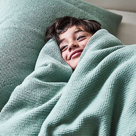 Scoop Verte Green Organic Cotton Gauze Kids Pillow Sham