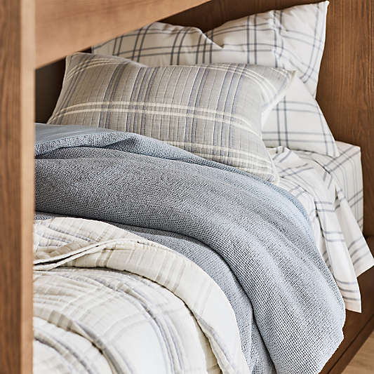 Stax Blue 100% Organic Cotton Kids Queen Sheet Set