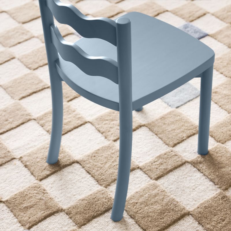 Set of 2 Waveland Mist Blue Wood Kids Play Chair - image 3 of 11