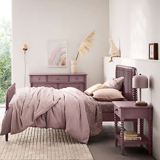 Biscuit Gauze Wildflower Purple Kids Pillow Sham